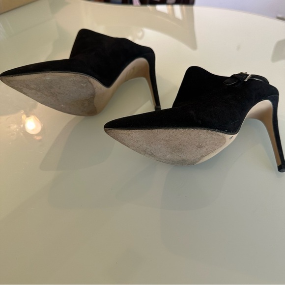 Miu Miu Black Slingback Ankle Bootie Mules Pointed Toe Size 36.5 - Picture 5 of 11